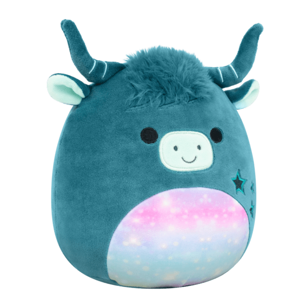 SQUISHMALLOWS Zelená horská krava - Clark, 13 cm