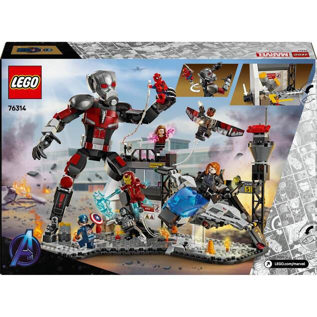 LEGO® Marvel 76314 Akčná bitka – Captain America: Občianska vojna
