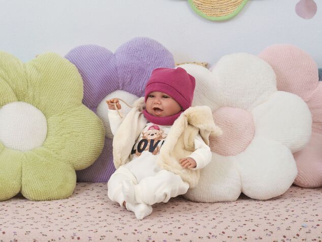 Llorens 74142 NEW BORN - muñeca bebé realista con sonidos y cuerpo de tela suave