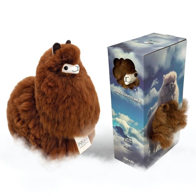 INKARI Plyšová hračka Alpaca Medium Walnut 32cm