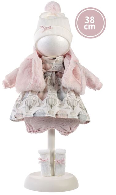 Llorens 385L LOLA - realistická bábika so zvukmi a mäkkým látkovým telom - 38 cm