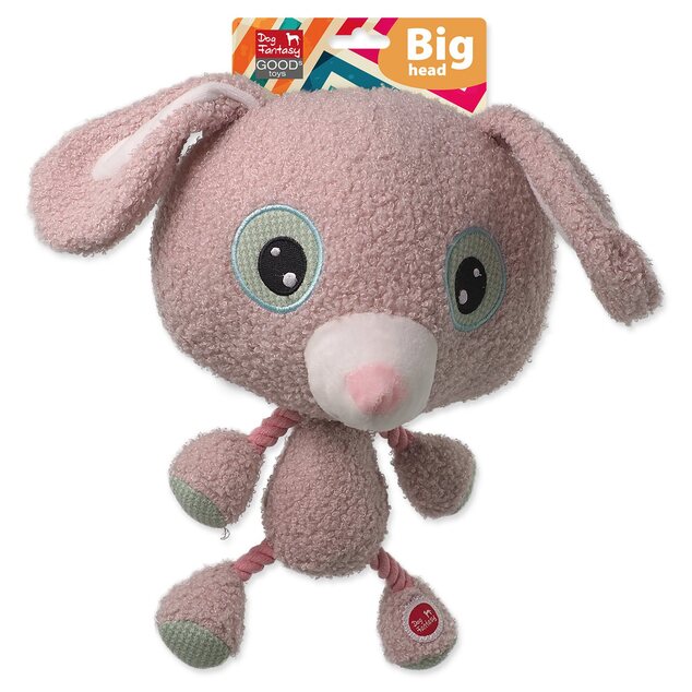 Toy Dog Fantasy Nagy fejű nyúl plüss nyikorgó 30cm