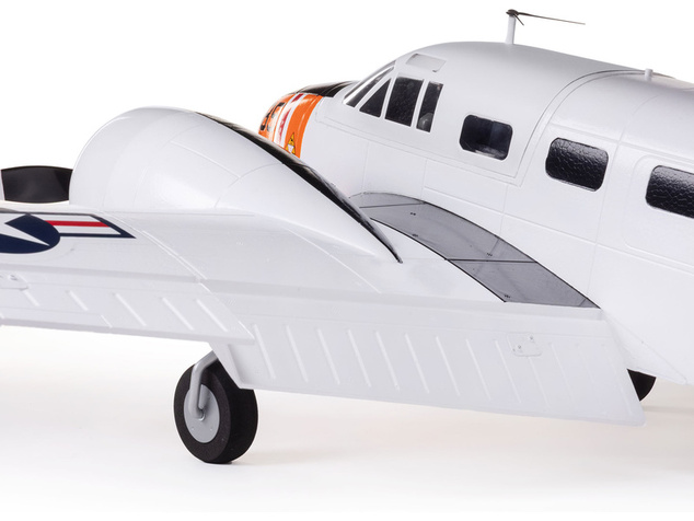 E-flite Beechcraft D18/RC-45J 1.5m BNF Basic AS3X+ SAFE Select