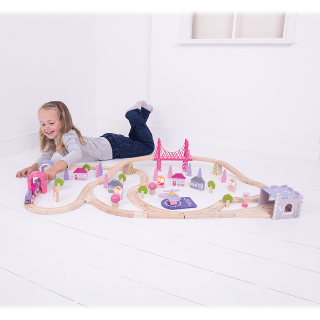 Bigjigs Rail Drevená veľká vláčikodráha princeznej