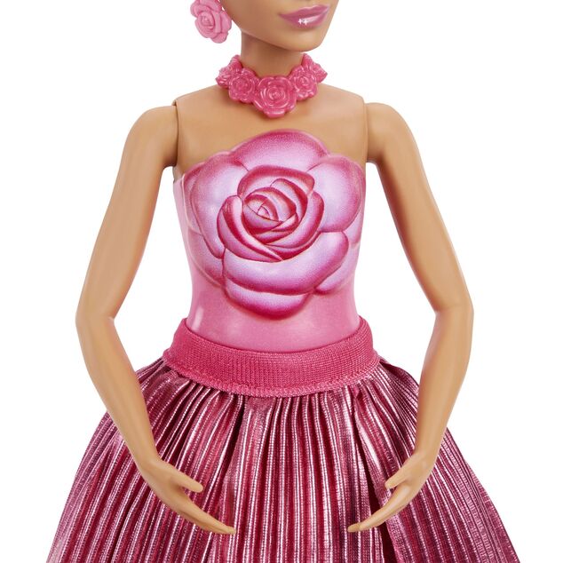 Barbie PETAL POP sorpresa floral - rosa roja