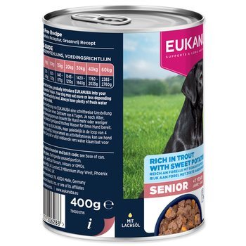 Konzerva EUKANUBA Senior bohatá na pstruha s batátmi 400 g