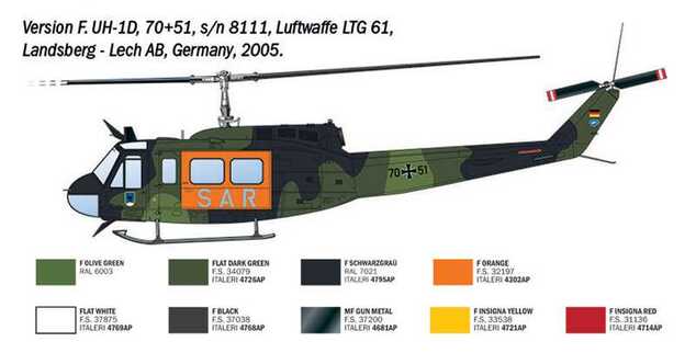 Model Kit helikopter 2845 - AB.205 / UH-1D "SAR" (1:48)