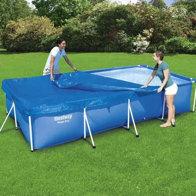 Bestway 58105 Krycia plachta na bazén s konštrukciou 2,59 x 1,7 x 0,61 m