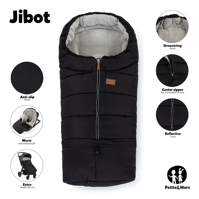 PETITE&amp;MARS Set zimný fusak Jibot 3v1 + rukavice na kočík Jasie Sweet Toffee