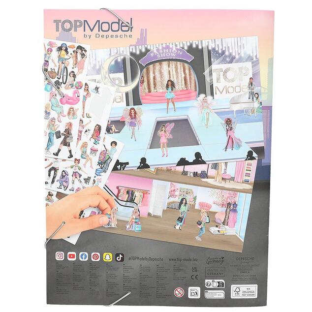 Top Model Kreativna bilježnica Stickerworld s 220 naljepnica