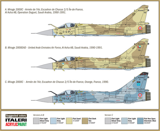 Kit de modelo de avión 1381 - MIRAGE 2000 (1:72)