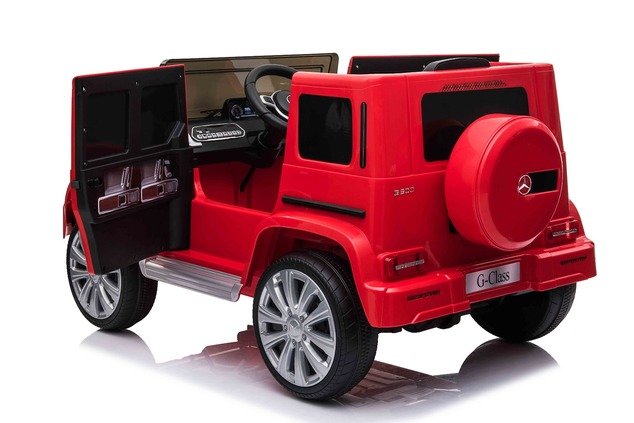 Elektrické autíčko Mercedes G500 12V, červené, 2,4 GHz diaľkové ovládanie, USB / SD Vstup,
