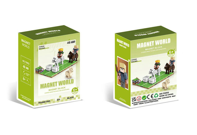 Set de construcție Magnet World curse de echitație