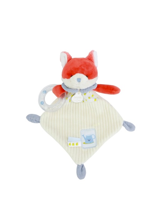 Doudou Geschenkset Plüschfuchs Romarin mit Rassel 21 cm
