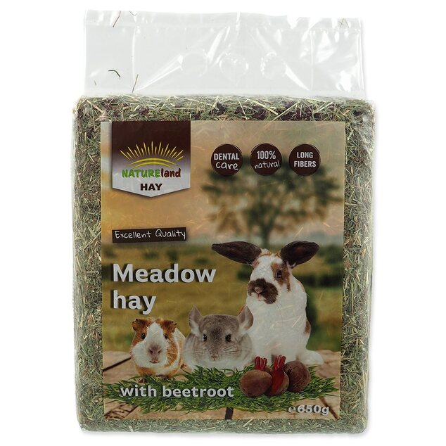 Seno Nature Land Hay s červenou repou 0,65kg