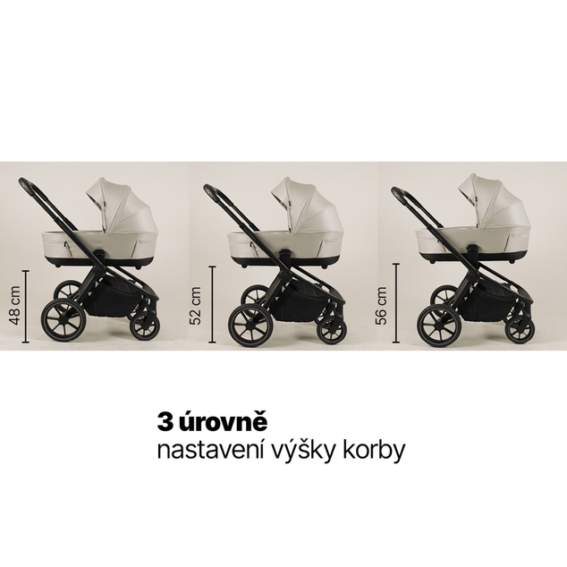 Set športový kočík Move Cross 5 + hlboká korba XL 5 + adaptéry, Toffee Brown