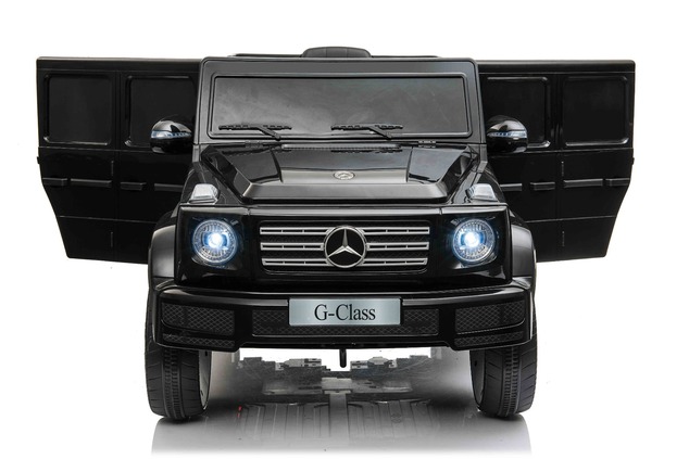 Elektrické autíčko Mercedes G500 12V, čierne, 2,4 GHz diaľkové ovládanie, USB / SD Vstup,