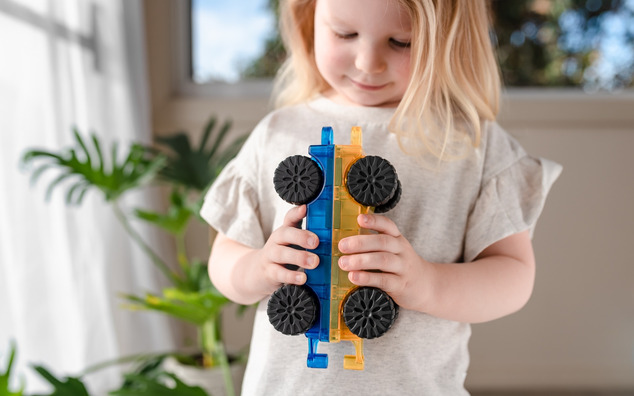 CONNETIX® Regenbogen-Auto-Set magnetisches Konstruktionsspielzeug 2 Stk.