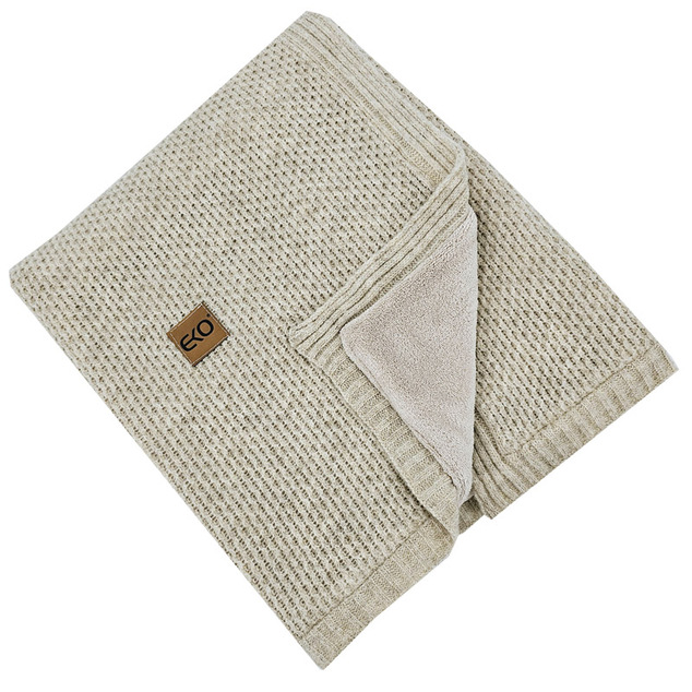 EKO Deka pletená s podšívkou Beige 100x80 cm