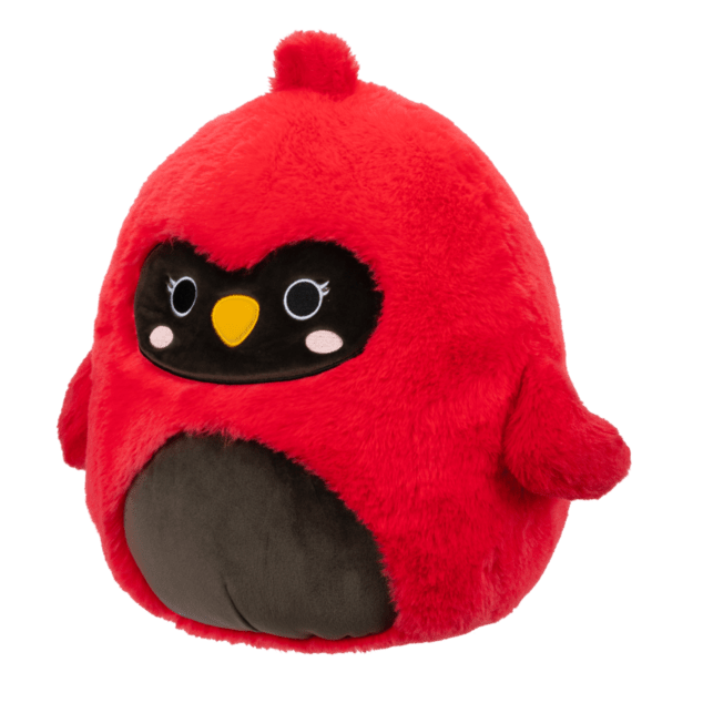 Squishmallows Fuzz-A-Mallows Kardinál - Cazlan, 30 cm