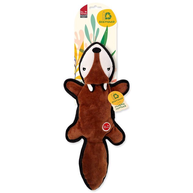 Hračka Dog Fantasy Recycled Toy líška pískacia so šuštiacim chvostom 39cm