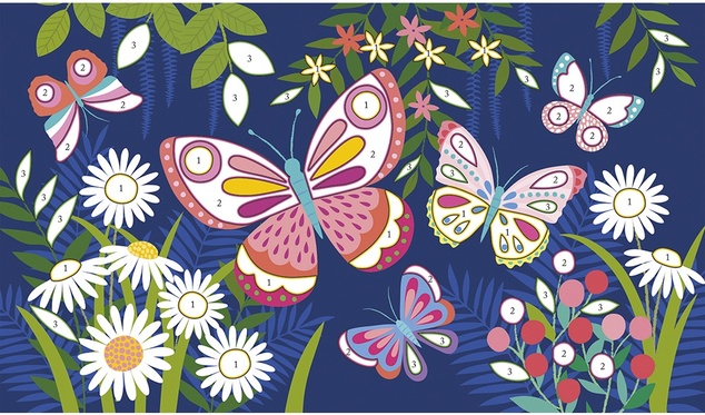Janod Atelier Set Midi Nisip colorat cu sclipici Fluturi de la 6 ani