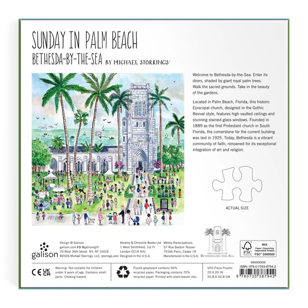 Galison Puzzle Michael Storrings Duminică în Palm Beach 500 piese