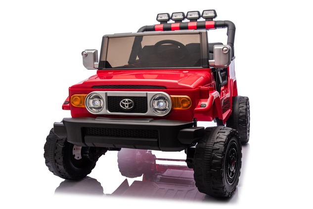 Elektrické autíčko Toyota FJ Cruiser XXL s pohonom 4x4, licencované (Dvojmiestne), červené