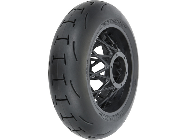 Pro-Line kolo s pneu 1:4 Supermoto 2.0 S3 zadní, disk čierny: PM-MX/SM