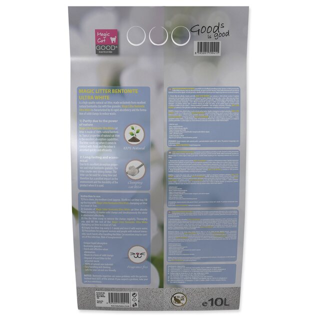 Podstielka Magic Litter Bentonite Ultra White 10L