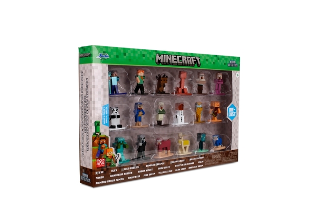 Minecraft Kovové zbrateľské nanofigúrky 18 ks, Wave 13