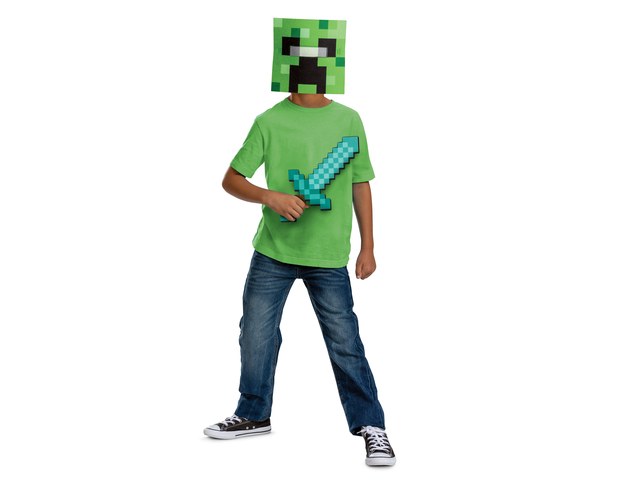 Minecraft komplet maska in penasti meč Creeper
