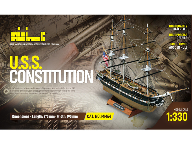 MINI MAMOLI USS Constitution 1:330 kit