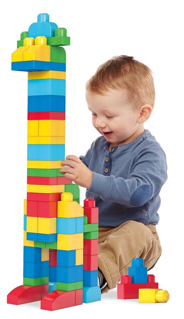 Mattel Mega Bloks große Würfeltüte - blau (80)
