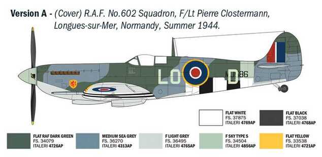 Modellbausatz Flugzeug 2843 - Spitfire Mk. IX Aces (1:48)