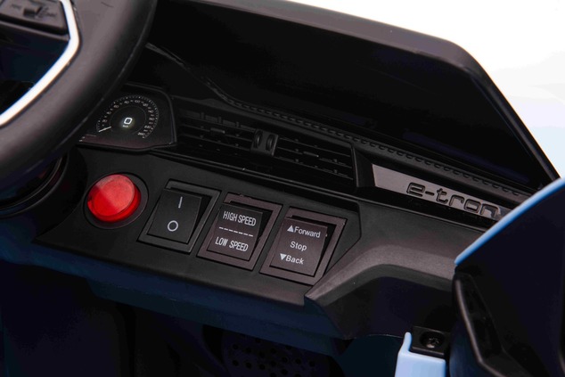 Elektrické autíčko Audi E-tron Sportback 12V, modré, široké jednomiestne sedadlo