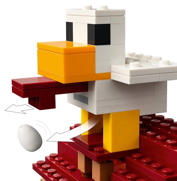 LEGO® Minecraft® 21273 Balón v podobe Ghasta a útok na dedinu