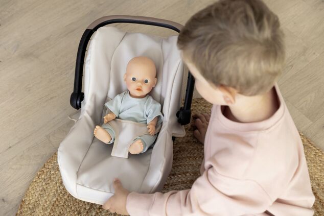 Autosedačka Maxi-Cosi pre bábiky béžová