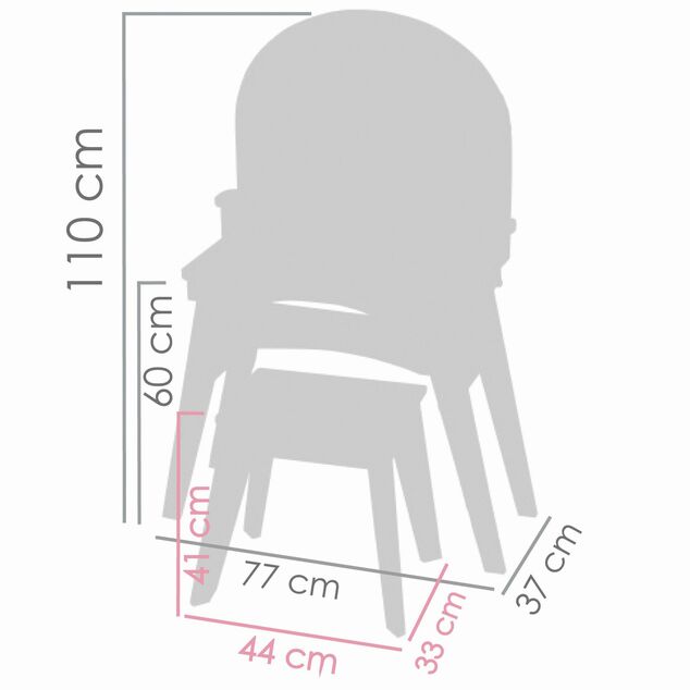DeCuevas 55775 Tocador de madera XL con espejo y silla de madera Sophie 2026