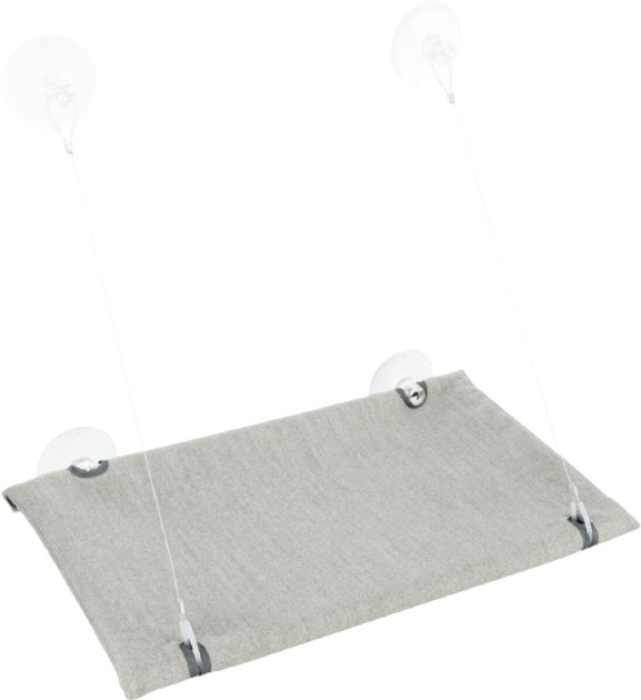Window platform, velour, 50 × 30 cm, grey