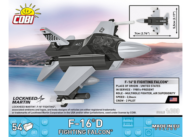 Cobi Forțele Armate F-16®D Fighting Falcon (SUA), 1:300, 55 k