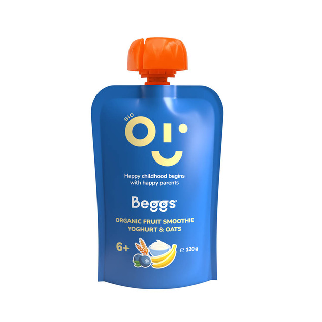 Beggs BIO Smoothie s ovocím, jogurtom a ovsenými vločkami (120 g)