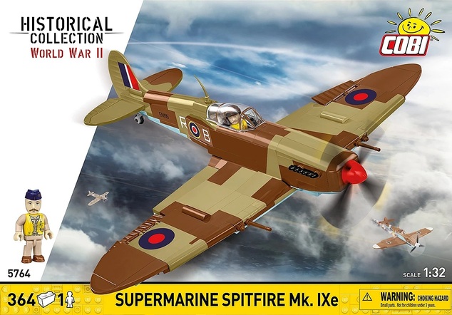 Cobi II WW Supermarine Spitfire Mk. IXe, 1:32, 352 k, 1 f