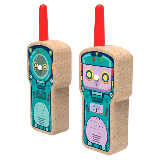 2Kids Toys Walkie-Talkie din lemn pentru copii Robot