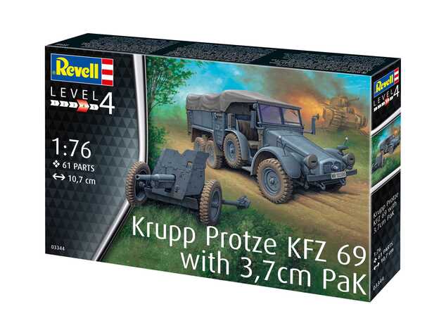 Plastic ModelKit militar 03344 - Krupp Protze KFZ 69 con 3,7cm Pak (1:76)