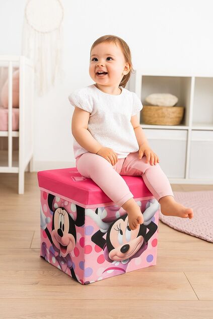 Cozy Noxxiez SB607 Minnie Mouse - cutie de depozitare și taburet