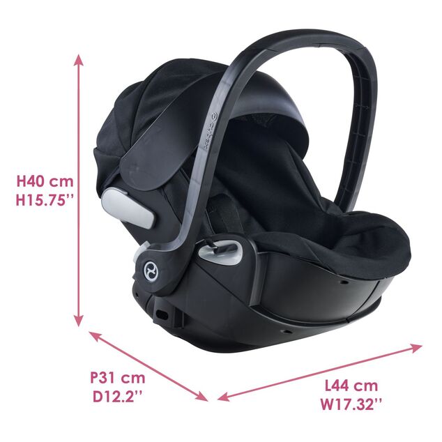 Seggiolino auto Cybex Black 2 v1 per bambole