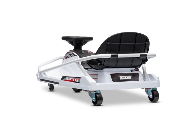 Beneo Motors Go-Kart da drift 24V, bianca, 300W Motore Brushless, Batteria al litio, Dr