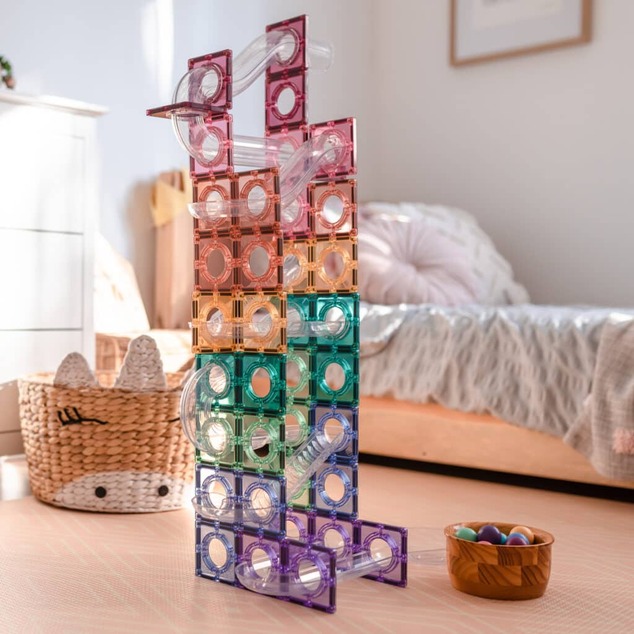 CONNETIX® Pastel Ball Run Pack magnetická stavebnica 106 ks