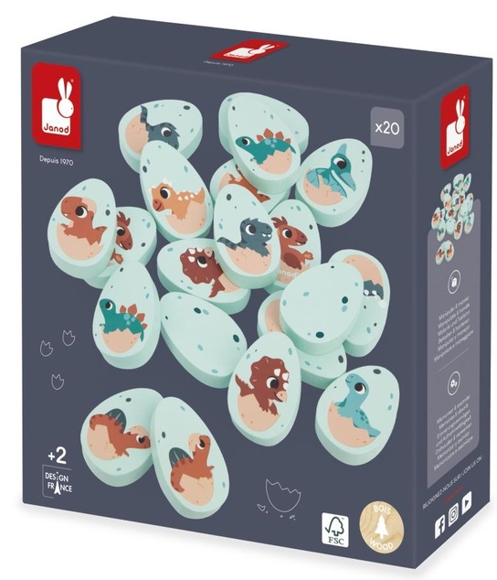 Janod Drevené pexeso Dinosaury 20 ks Dino